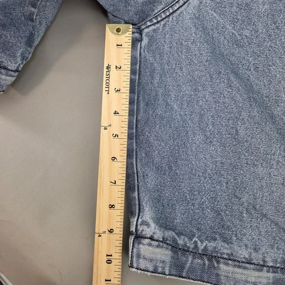 Esco Caballero Dungarees Cargo Shorts Mens 36 Blue Denim Y2K Hip Hop Streetwear - Picture 5 of 10